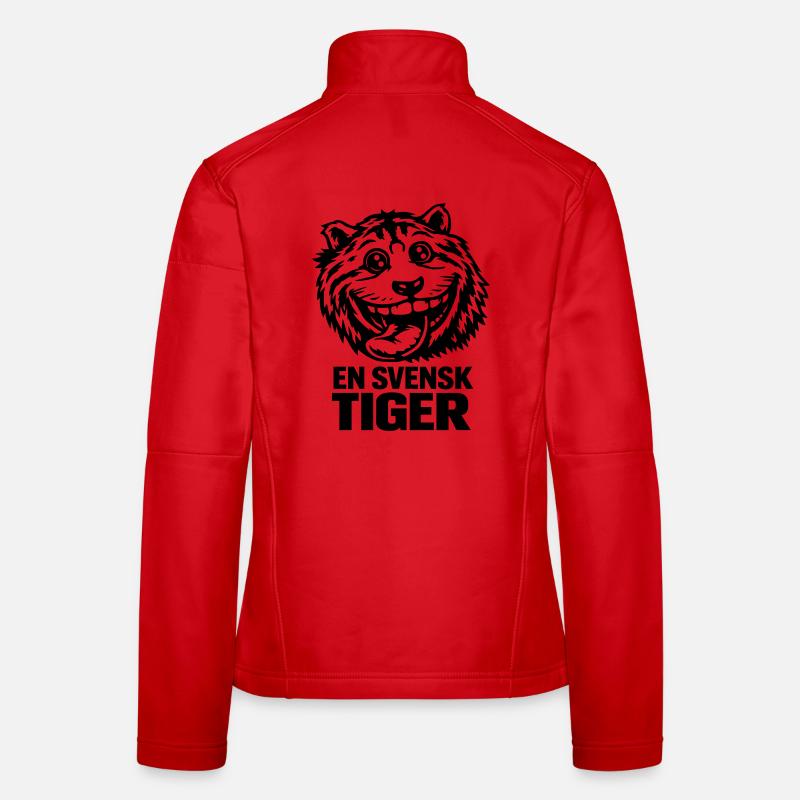 Ein schwedischer Tiger - Frauen Softshelljacke - Rot