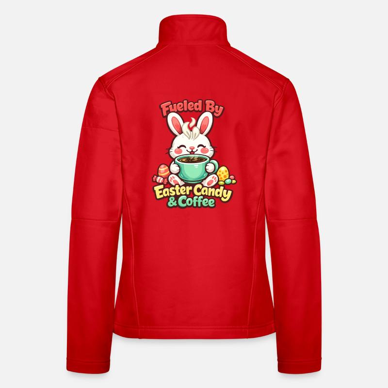 Bunny Bunny Spring Summer Easter Garden - Women's Softshell Jacket - red