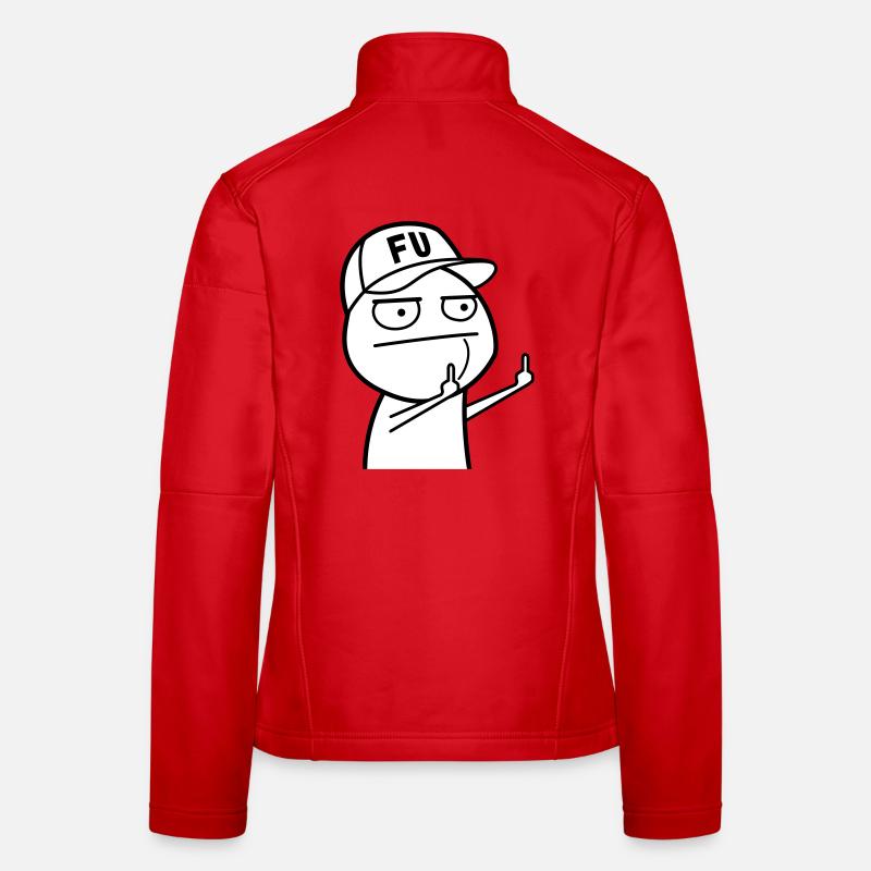FU Meme with baseball cap (colors can be changed) Women's Softshell Jacket