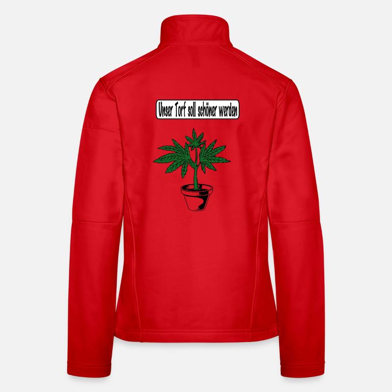 Conception du cannabis Veste en tissu softshell Femme
