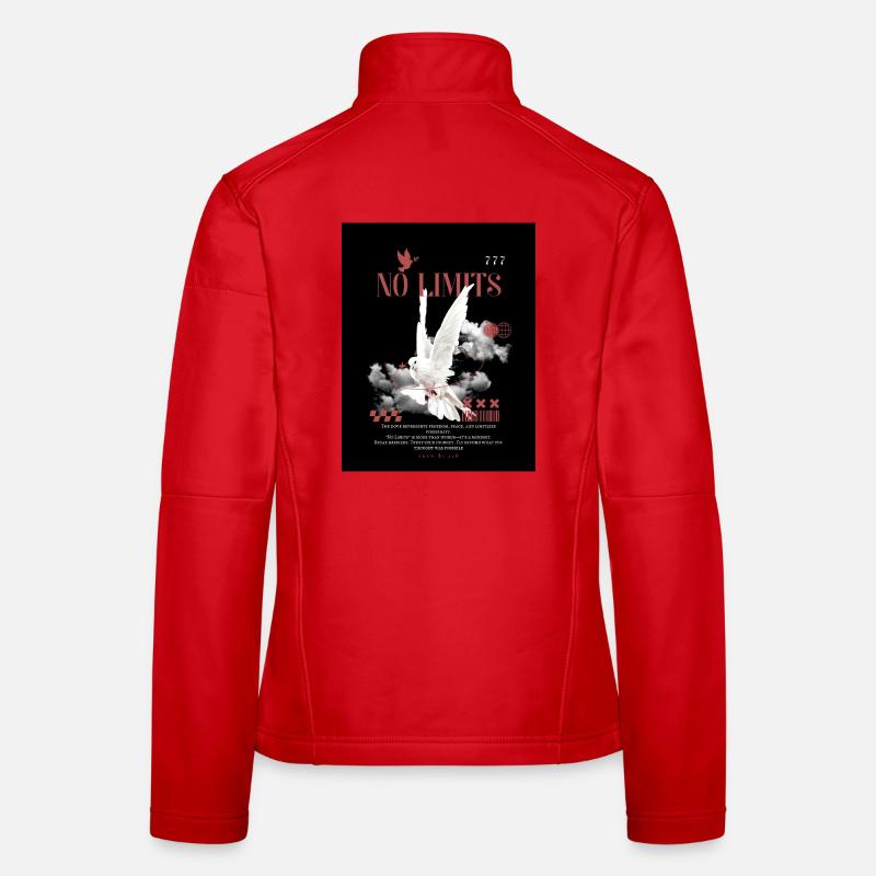 No Limits Motivational T-Shirt Mindset Discipline - Women's Softshell Jacket - red