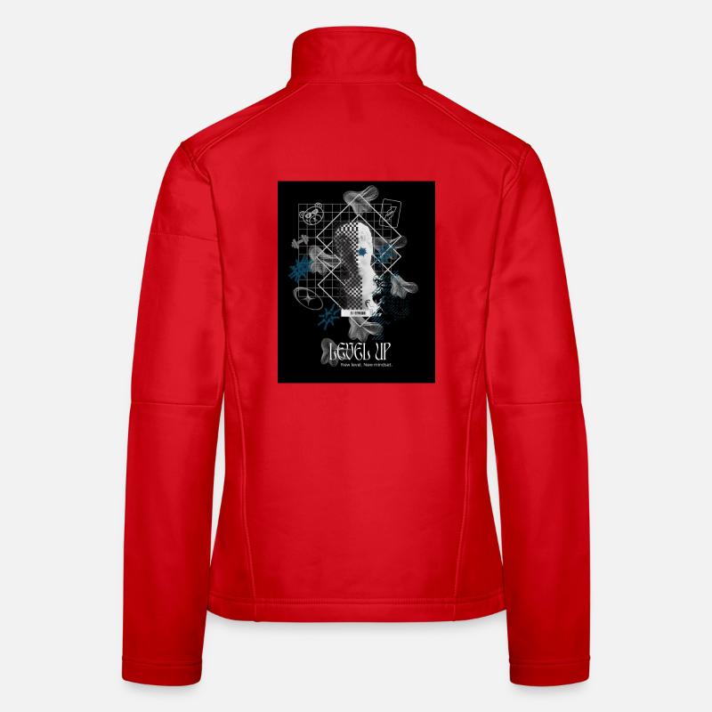 Black_Noir_SurrealismeT-shirtGrowthMindsetSuccess Veste en tissu softshell Femme