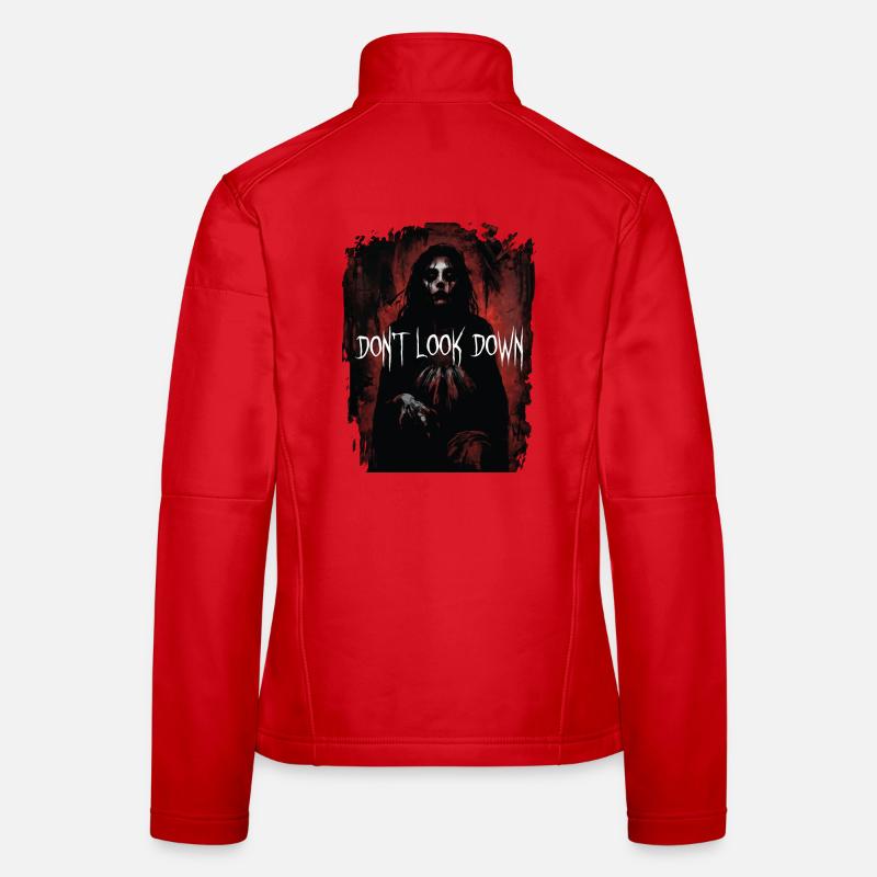 Dont Look Down Horror Portrait Women's Softshell Jacket