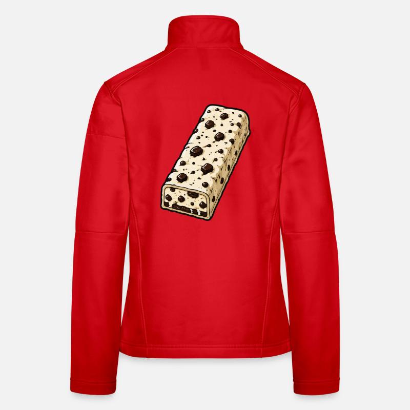Chocolate Bar with Chocolate Chip Pattern Women's Softshell Jacket