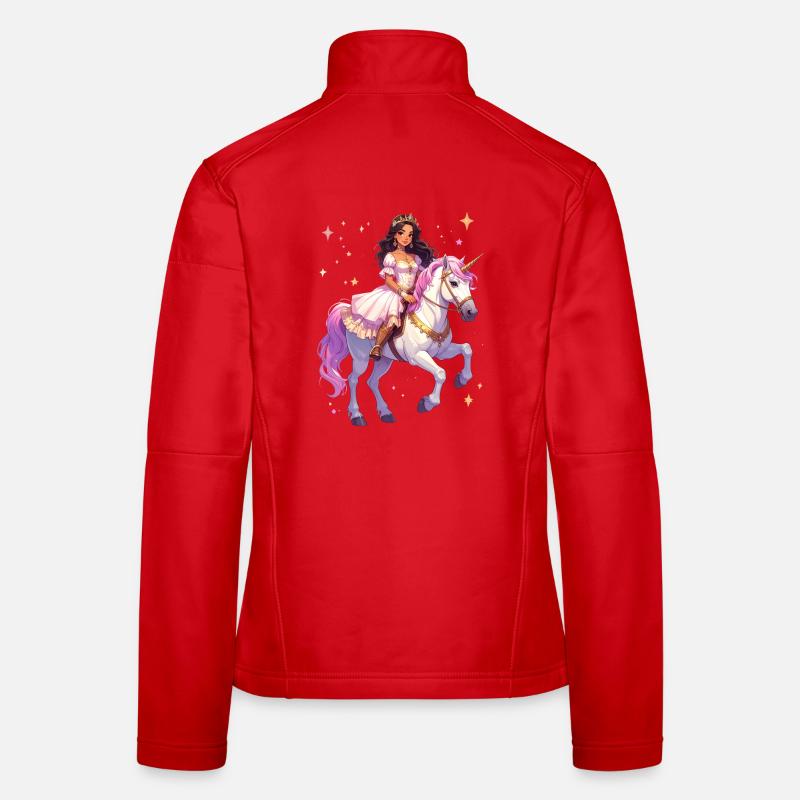 Prinzession auf einem Einhorn Frauen Softshelljacke