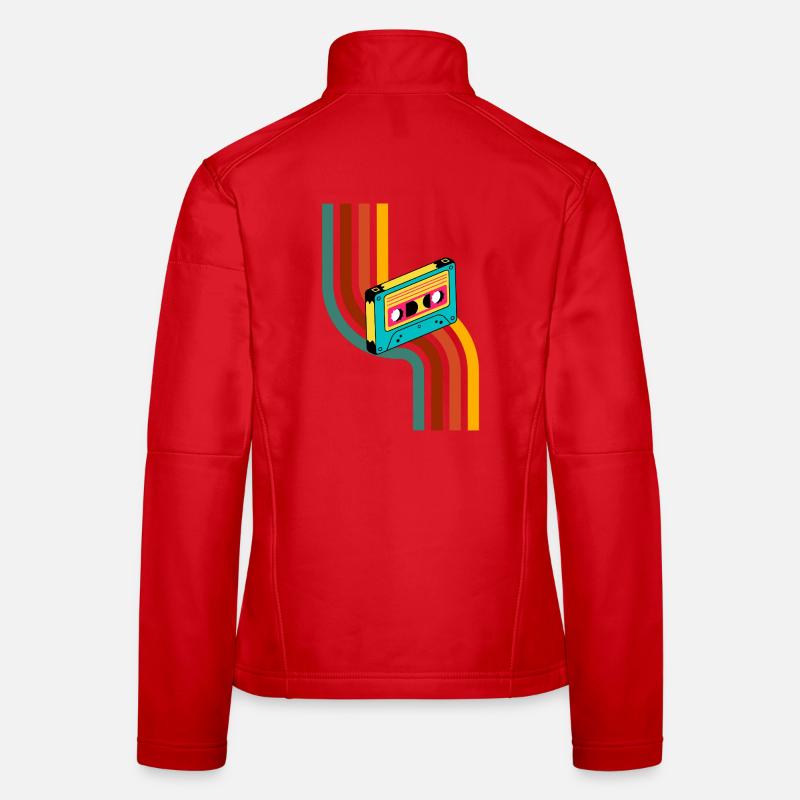 Cassette Neon Rainbow Veste en tissu softshell Femme
