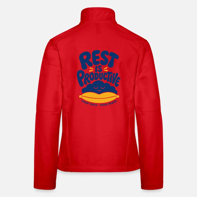 Le repos, c’est une santé mentale productive Veste en tissu softshell Femme