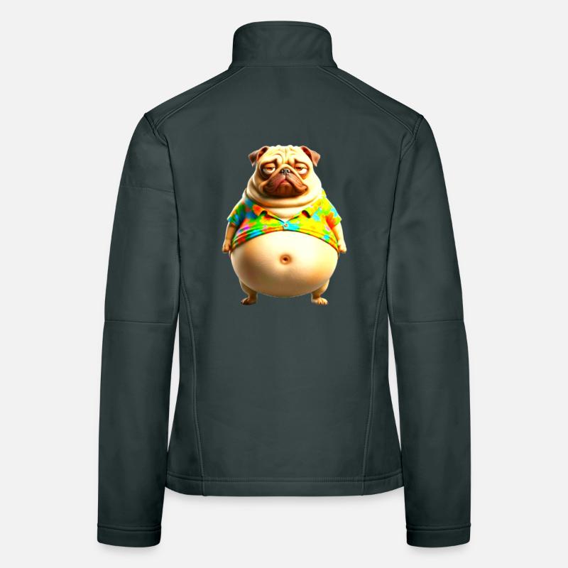 T-shirt d’été Tie Dye Dye Pug Veste en tissu softshell Femme