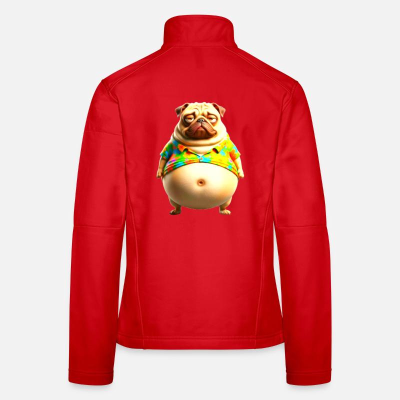 T-shirt d’été Tie Dye Dye Pug Veste en tissu softshell Femme
