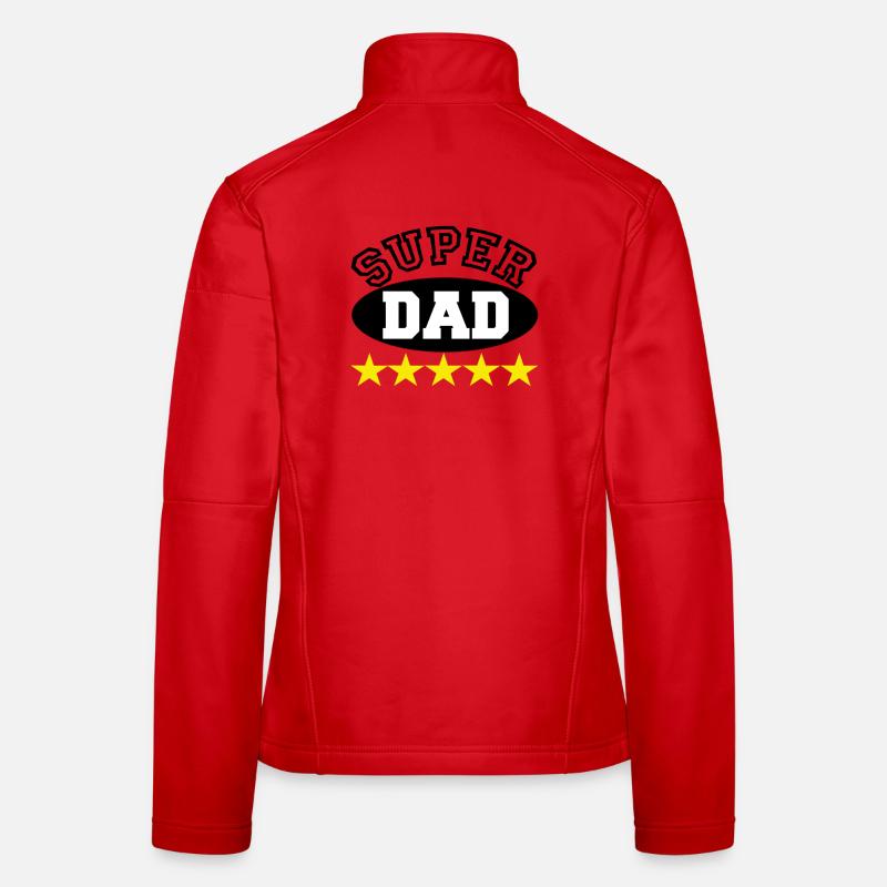 Five-Star Dad Bold Typography Women's Softshell Jacket