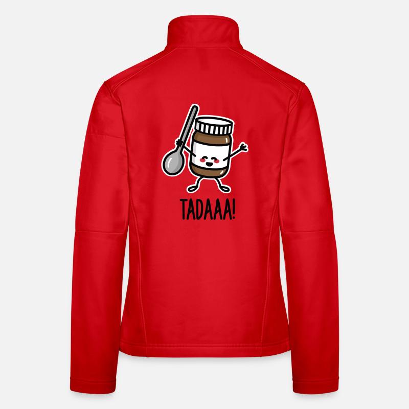 Tadaaa! Happy chocolate spread with spoon Women's Softshell Jacket