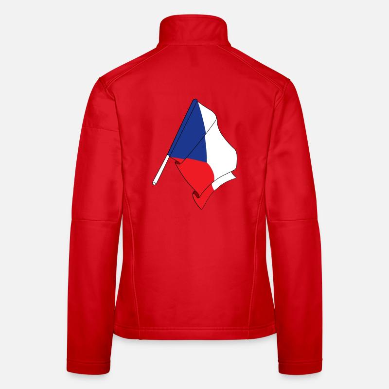 Drapeau de la République tchèque Veste en tissu softshell Femme