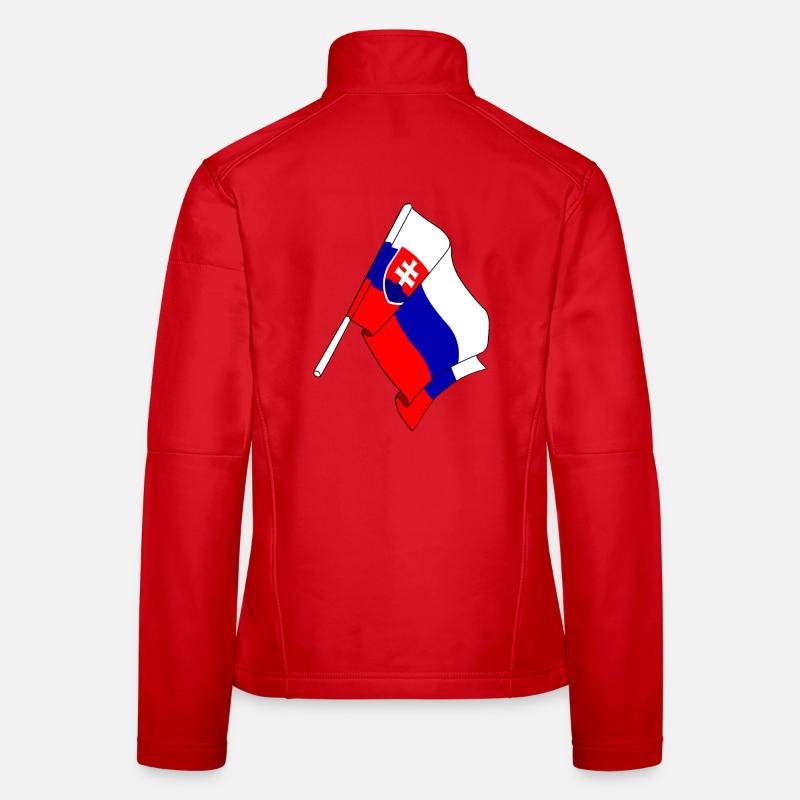Flagge der Slowakei - Frauen Softshelljacke - Rot