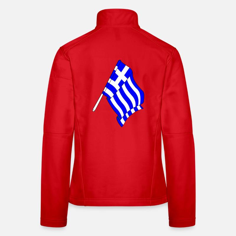 Drapeau de la Grèce Veste en tissu softshell Femme