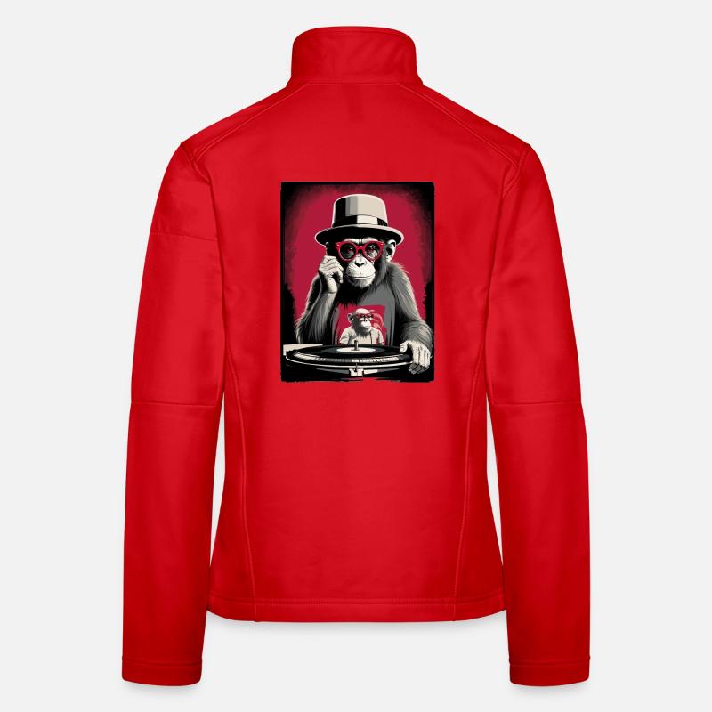 Affen DJ Frauen Softshelljacke