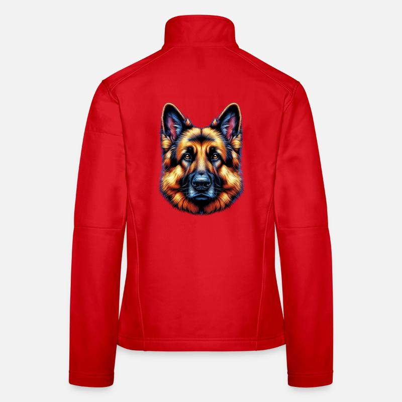 German Shepherd Dog Rex Women's Softshell Jacket