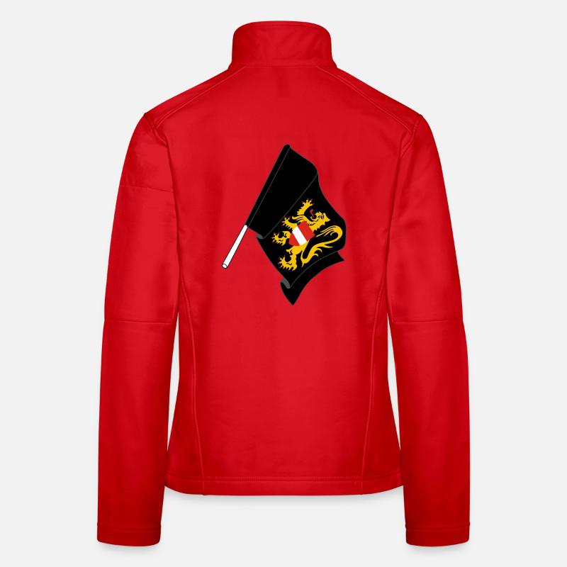 Flag Flemish Brabant Belgium Women's Softshell Jacket
