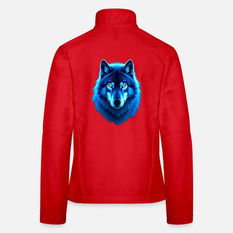 Blue wolf glow Women's Softshell Jacket
