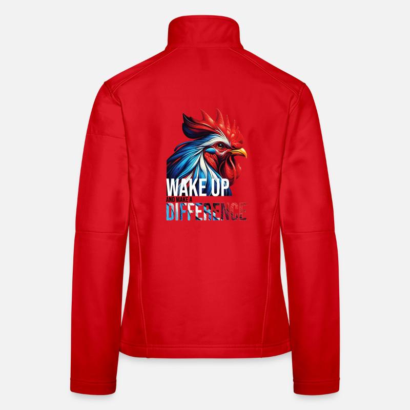 WAKE UP AND MAKE A DIFFERENCE Women's Softshell Jacket