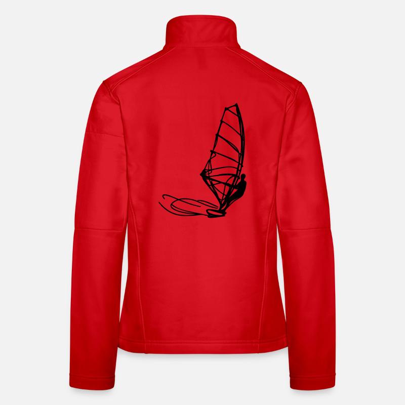 Windsurfing Sketch Women's Softshell Jacket
