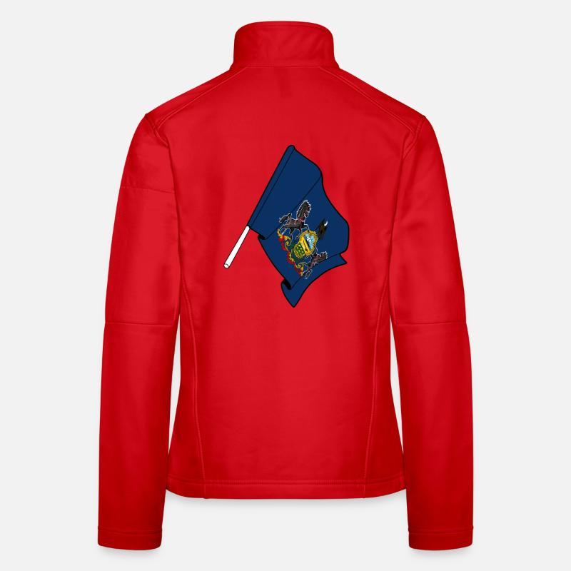 Drapeau de la Pennsylvanie Veste en tissu softshell Femme