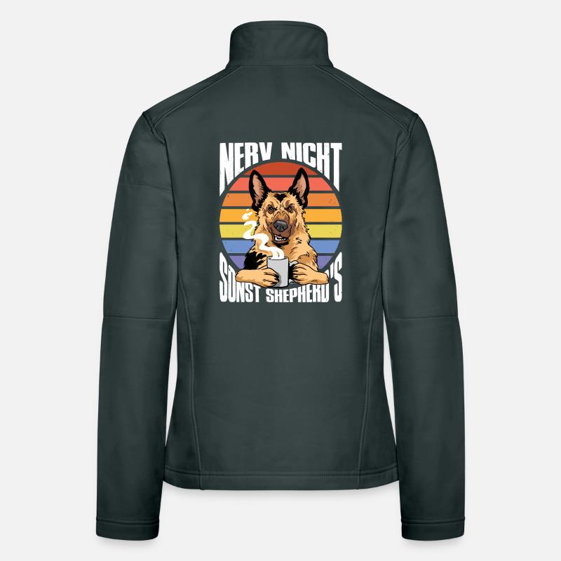 Schäferhund Geschenke Hund Herrchen Gassi Frauen Softshelljacke