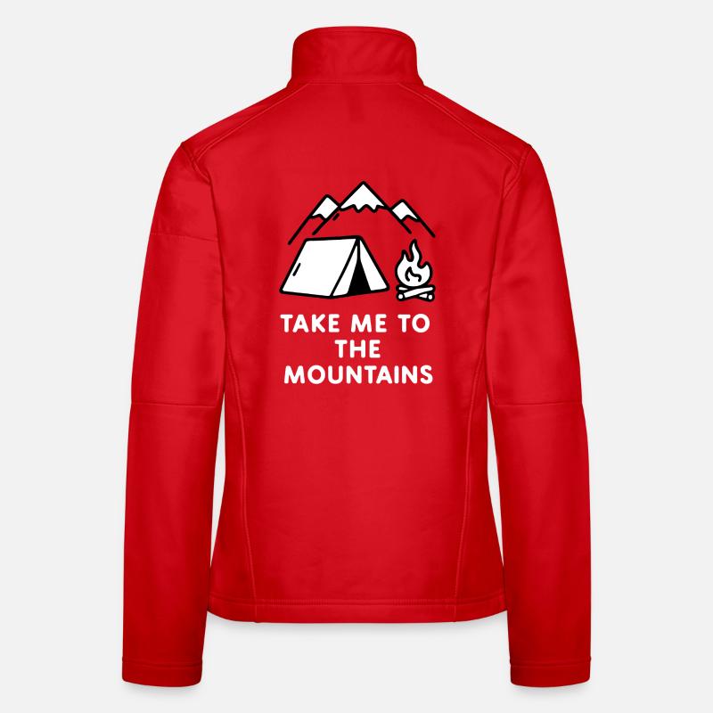 Mountain camping fire evening Women's Softshell Jacket