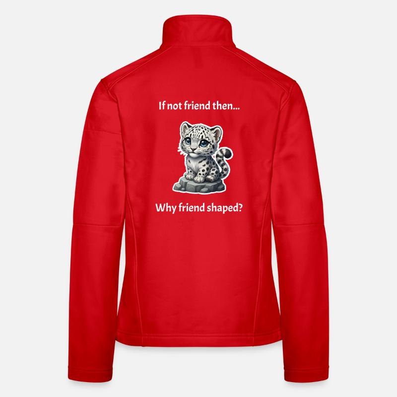 Friend-Shaped Snow Leopard Women's Softshell Jacket