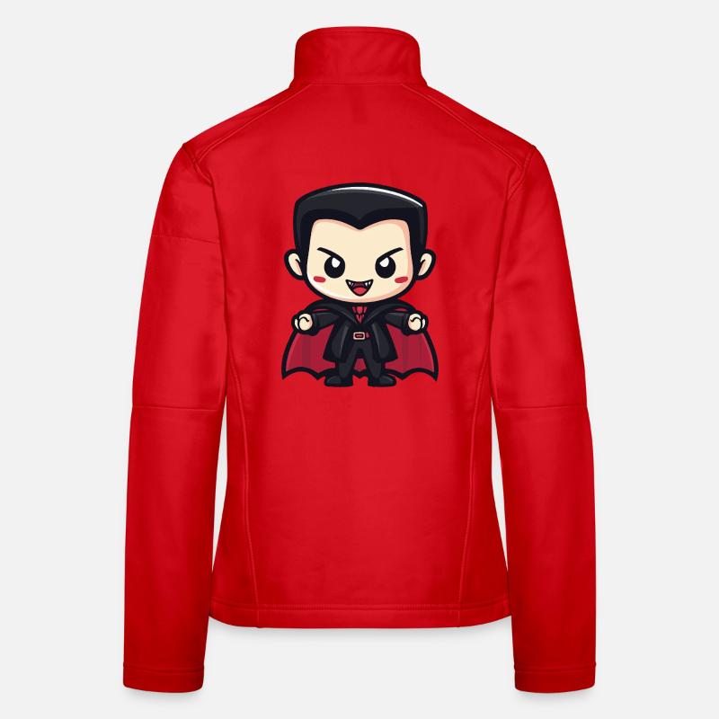 Vampire Halloween Cute Comic Women's Softshell Jacket