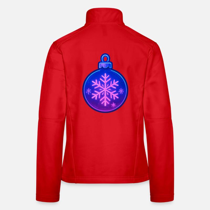 Weihnachtskugel Ornament Frauen Softshelljacke