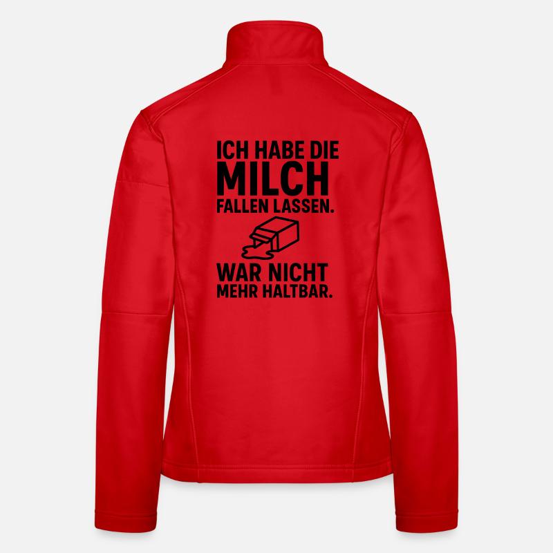 milch fallen lassen haltbar Frauen Softshelljacke