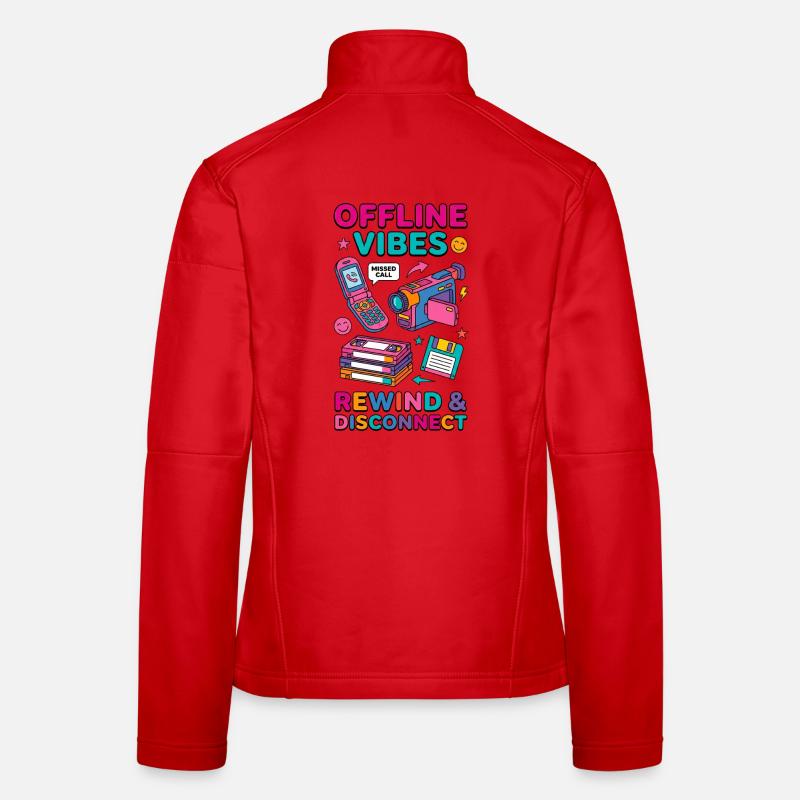 Offline Vibes - Retro 90s Vintage Tech Women's Softshell Jacket