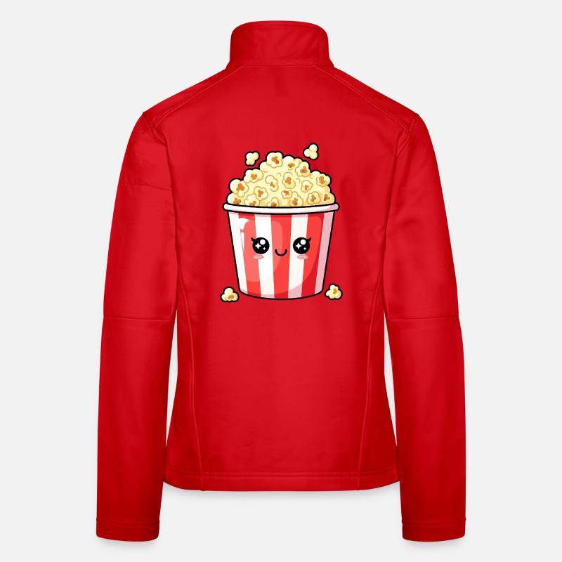 Seau à pop-corn Kawaii Veste en tissu softshell Femme