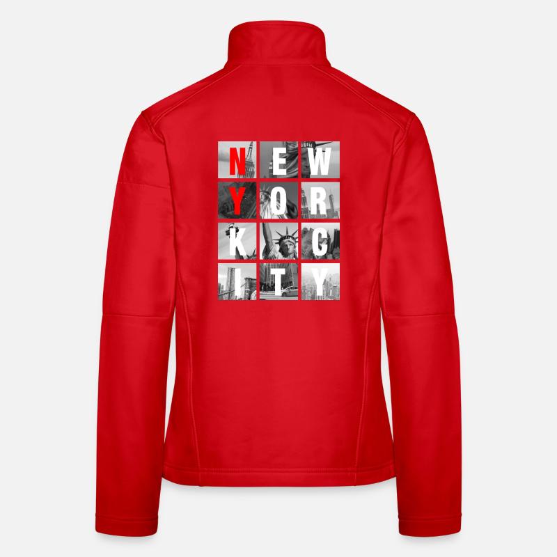 New York City Collage Grid Women's Softshell Jacket