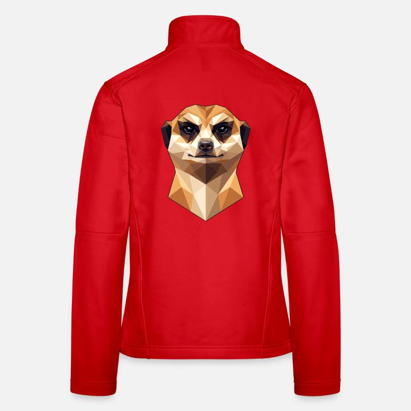 Suricate Suricate Douce Mangouste Suricate Veste en tissu softshell Femme