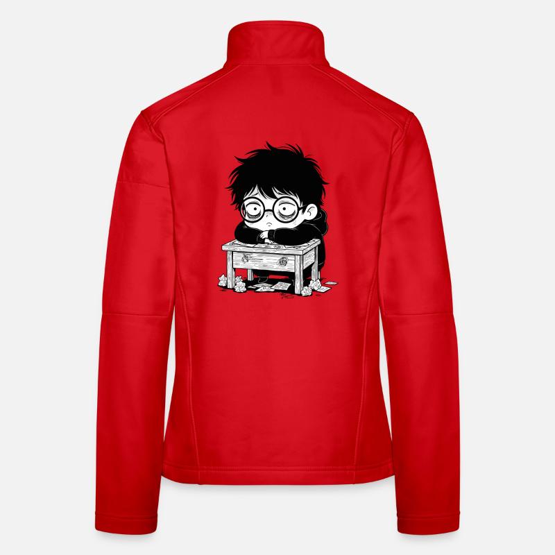 Studentischer Burnout-Büro – leerer Blick Frauen Softshelljacke