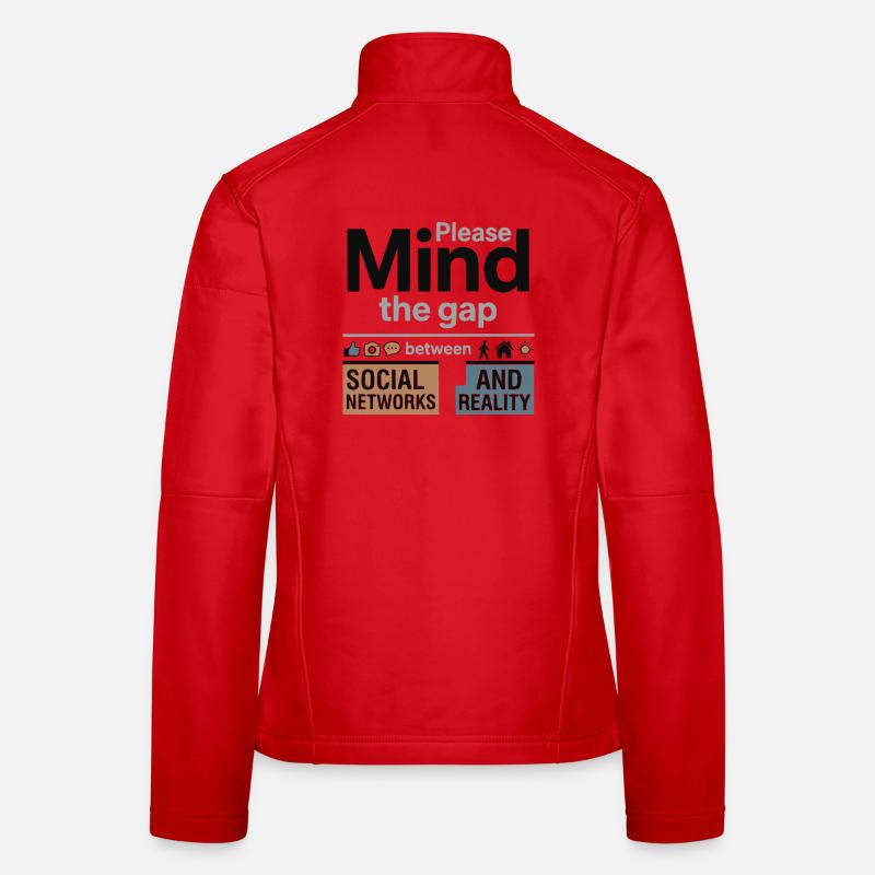 Real Life vs Social - Women's Softshell Jacket - red