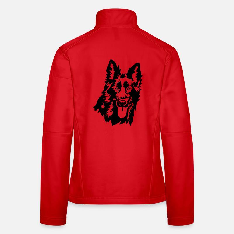 Deutscher Schäferhund Kopf Frauen Softshelljacke
