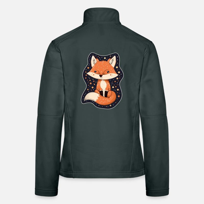 Fuchs mit Sternen Frauen Softshelljacke