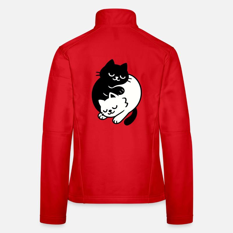 Chats Ying-Yang #2 Veste en tissu softshell Femme