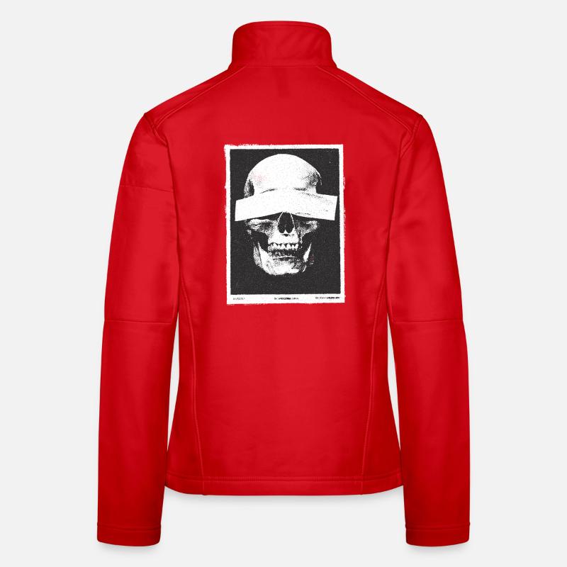 Crâne grunge Veste en tissu softshell Femme