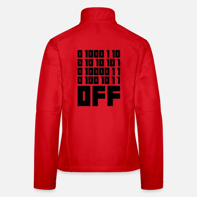 Binärcode F**k OFF – Nerd Humor & Geek Code Frauen Softshelljacke
