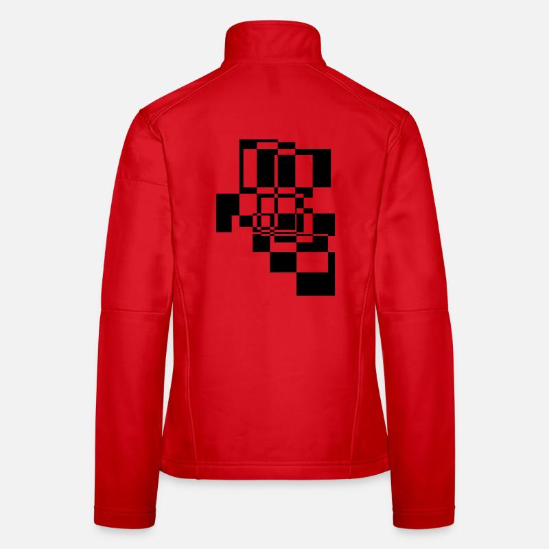 Abstrakte Formen und Muster Geschenk Frauen Softshelljacke