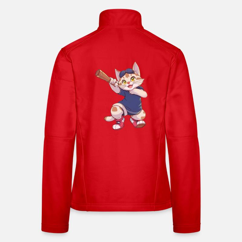 Cat, Cats - Women's Softshell Jacket - red