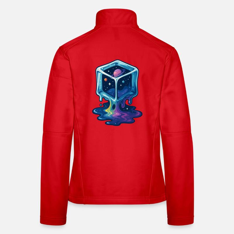 Cosmic Melt Cube Women's Softshell Jacket