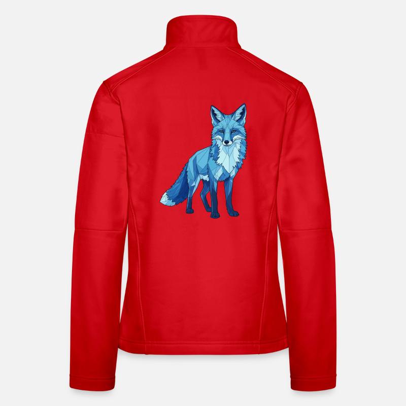 Blauer Polygonfuchs Frauen Softshelljacke