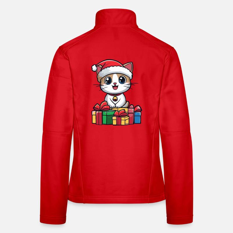 Katze Weihnachten Geschenke Kopf Frauen Softshelljacke