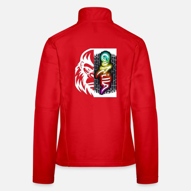 Neon-Graffiti-Text auf Ziegeln Frauen Softshelljacke