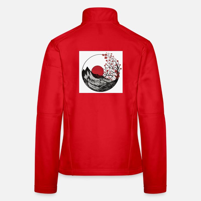Mount Fuji - Women's Softshell Jacket - red