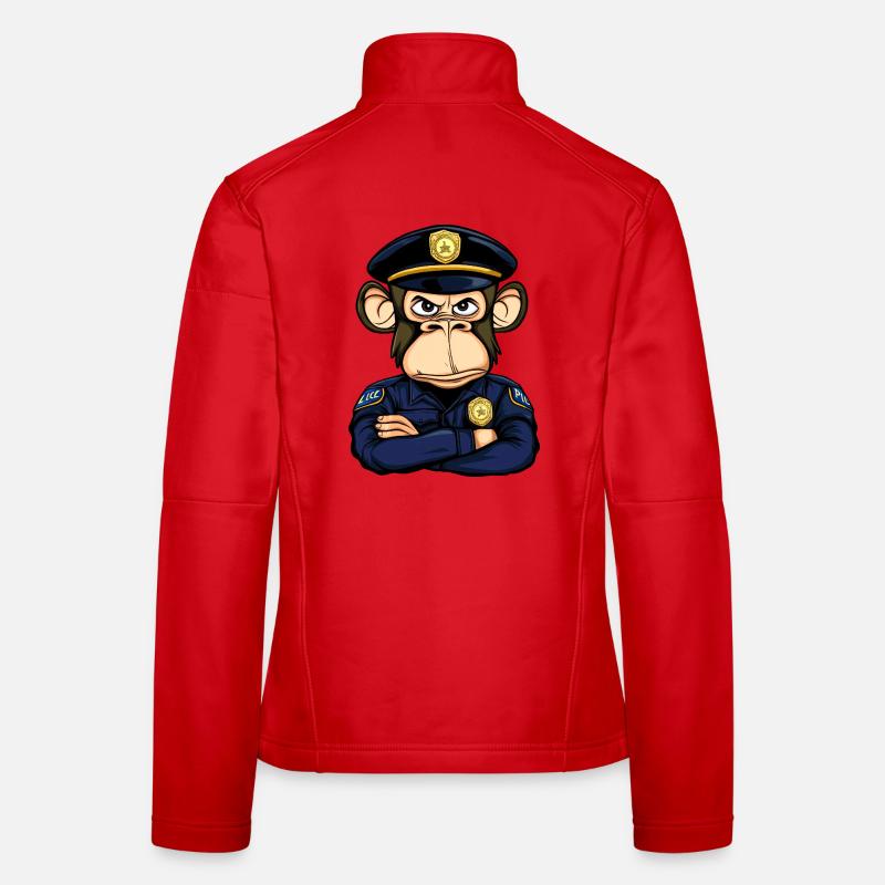 Polizei Affe Frauen Softshelljacke